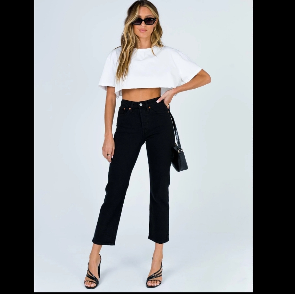 Levi's Wedgie Straight Black Jeans